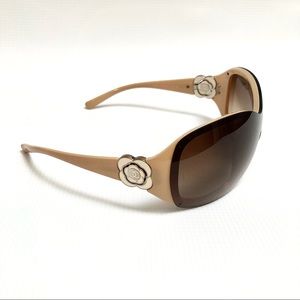 CHANEL 6032 Wrap Sunglasses with CAMELLIA Flower